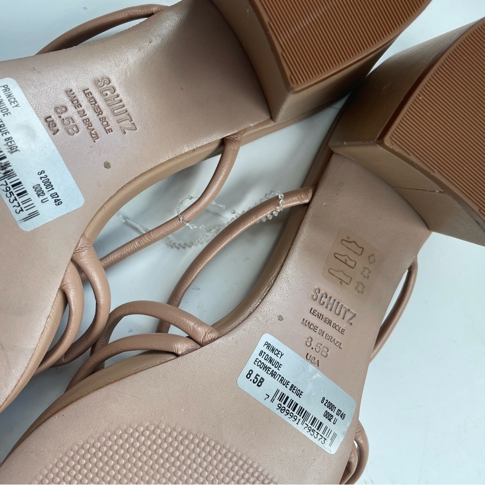 NWT Schutz Princey Leather Knotted Sandal Block Heel Size 8.5 - Picture 12 of 12